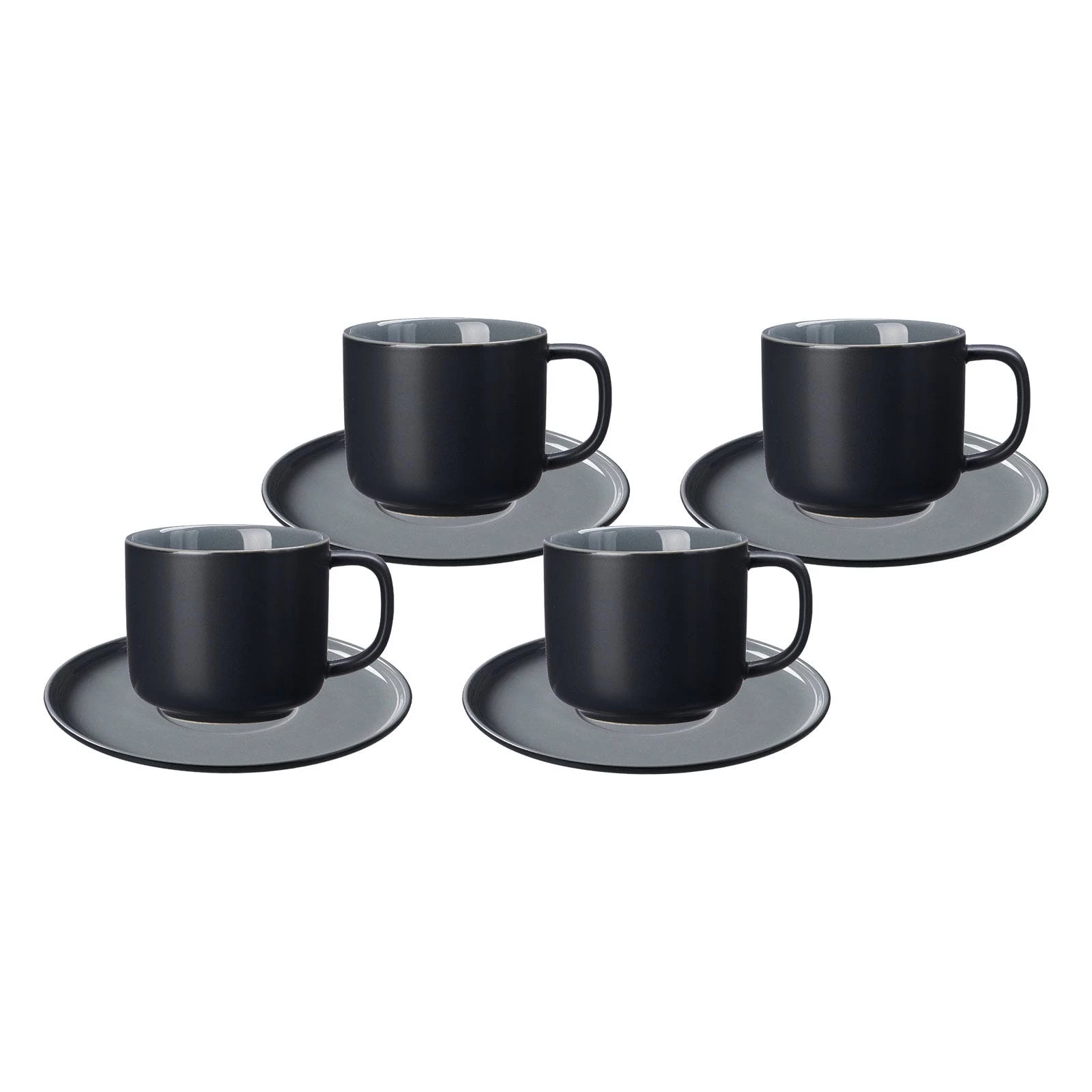 Null 18-tlg. Kaffeeservice Londen Lampart Nero Schwarz 5 Null 18-tlg. Kaffeeservice Londen Lampart Nero Schwarz – Bild 3