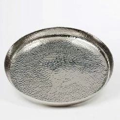 Null Tablett Rund, Verziert, Mittel Höhe 4,0 Cm Ø 45,0 Cm Aluminium Vernickelt -Null Shop 29d4eb02 4804 4bd9 aaac 5fffd82a25b3
