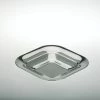 Null Schale Klein Quadratisch Versilbert 14,5 X 14,5cm