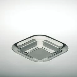 Null Schale Klein Quadratisch Versilbert 14,5 X 14,5cm