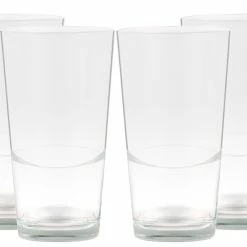 Null 4er Set Latte Macchiato Blancho Glas - 39cl Kaffeeglas Stapelbar Ohne Dekor
