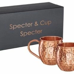 Null Kupferbecher Moscow Mule 2er Set 500ml, 100% Reines Kupfer, Cocktailbecher