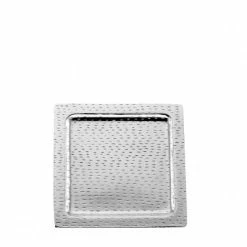 Null Tablett Quadratisch, Reiskorn, Klein Durchmesser 30,0 Cm Aluminium Vernickelt