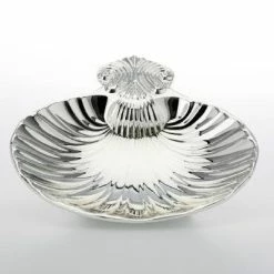 Null Muschelschale 12,0 X 12,0cm Versilbert
