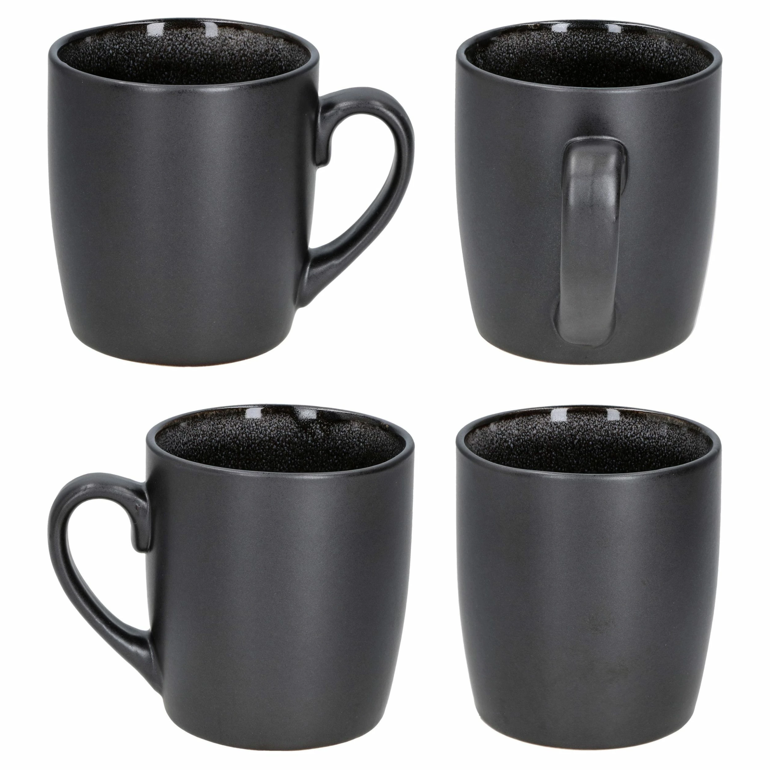 Null 6er Set Kaffeebecher Zakynthos Reactive Glaze Grey Black - 24321864 8 Null 6er Set Kaffeebecher Zakynthos Reactive Glaze Grey Black - 24321864 – Bild 6