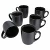 Null 6er Set Kaffeebecher Zakynthos Reactive Glaze Grey Black - 24321864