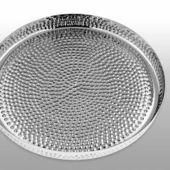 Null Tablett Rund, Gehämmert Edelstahl D: 32,0cm, H: 3,0cm -Null Shop 779d8200 0b1b 480f 9754 8b93752b4a71 12
