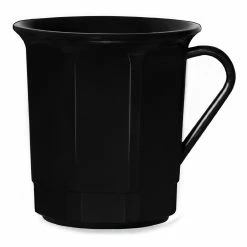 Null AKU® PP-Kaffeebecher Mit Henkel Aus Kunststoff, 300 Ml/0,30 L, Mehrweg, Schwarz