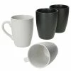 Null 4er Set Kaffeebecher Nero Bianco Mit & Ohne Henkel Weiß & Schwarz