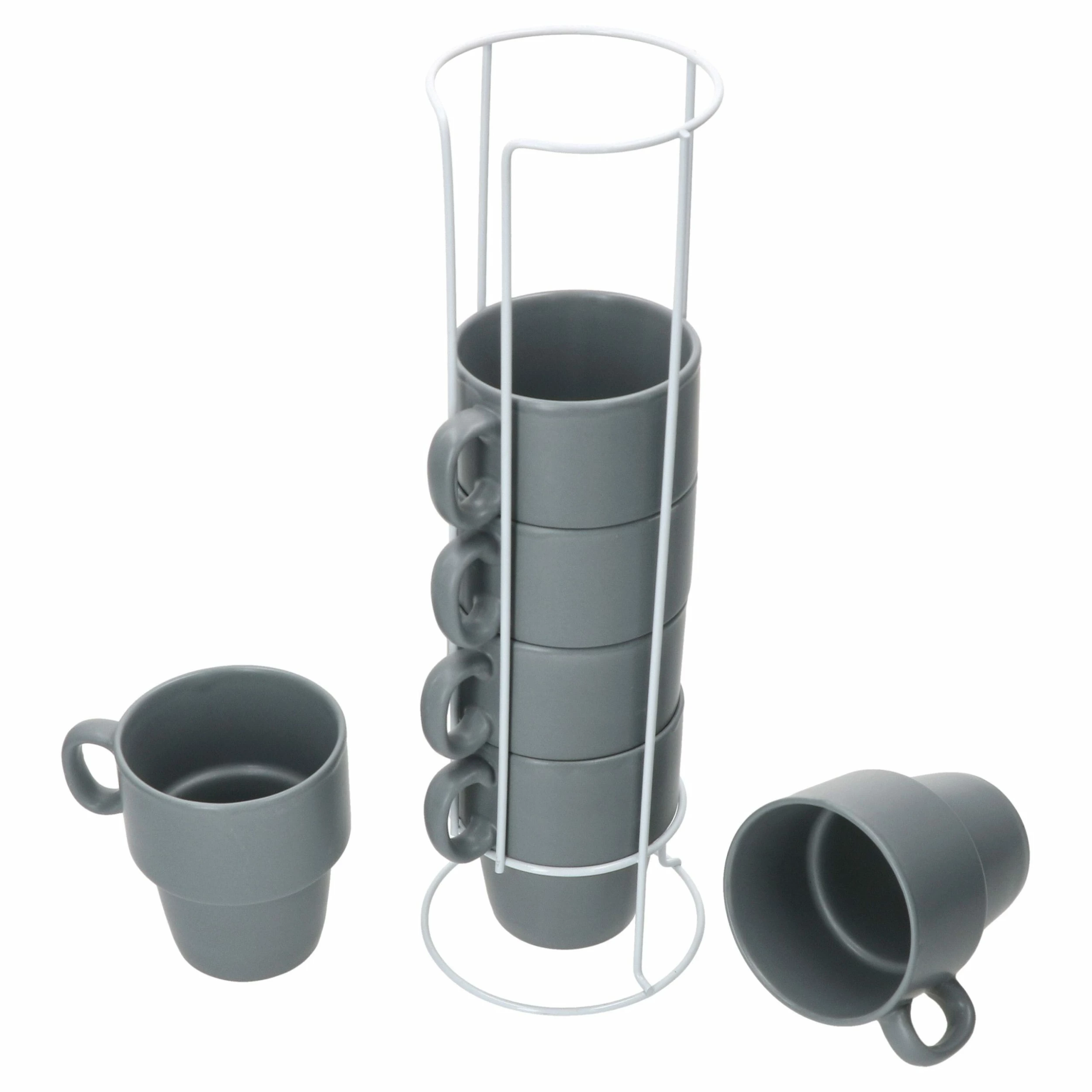 Null 6er Set Kaffeebecher Mit Ständer Stata 250ml Grau Tasse Henkel Porzellan Stapelbar 3 Null 6er Set Kaffeebecher Mit Ständer Stata 250ml Grau Tasse Henkel Porzellan Stapelbar