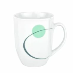 Null Kaffeebecher Corona 330ml Porzellan Weiß Mit Dekor