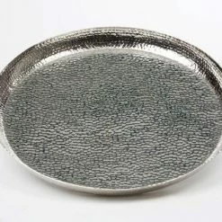 Null Tablett Rund, Verziert, Klein Höhe 4,0 Cm Durchmesser 36,0 Cm Gewicht 0,55 KG Aluminium Vernickelt -Null Shop c87e1393 6ba8 4e23 ab83 5a4a75841c64 5