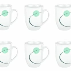 Null 6er Set Kaffeebecher Palazzo 33cl - Kaffeetasse Aus Weißem Porzellan Mit Dekor-Kreisen In Grau Und Dunkelrot -Null Shop cbc543cc a4e8 4714 a502 02622687222f 1 scaled