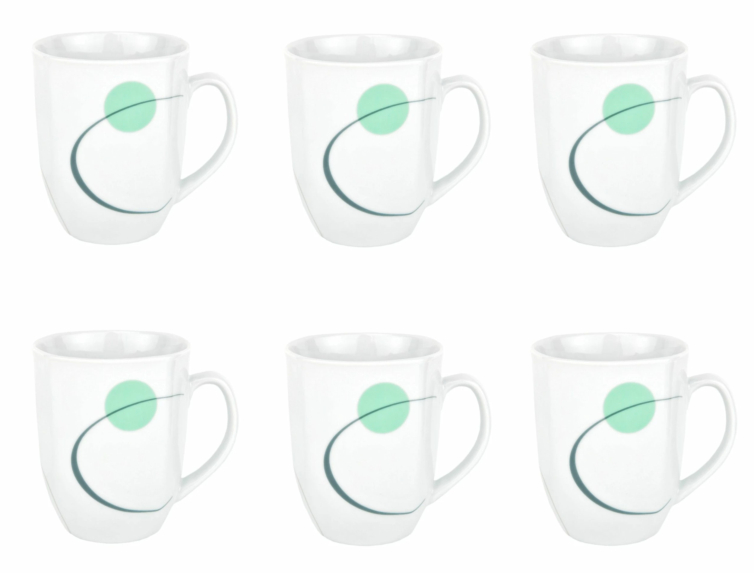 Null Kaffeebecher Corona 330ml Porzellan Weiß Mit Dekor 4 Null Kaffeebecher Corona 330ml Porzellan Weiß Mit Dekor – Bild 2