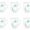 Null 6er Set Kaffeebecher Corona 330ml Porzellan Weiß Mit Dekor