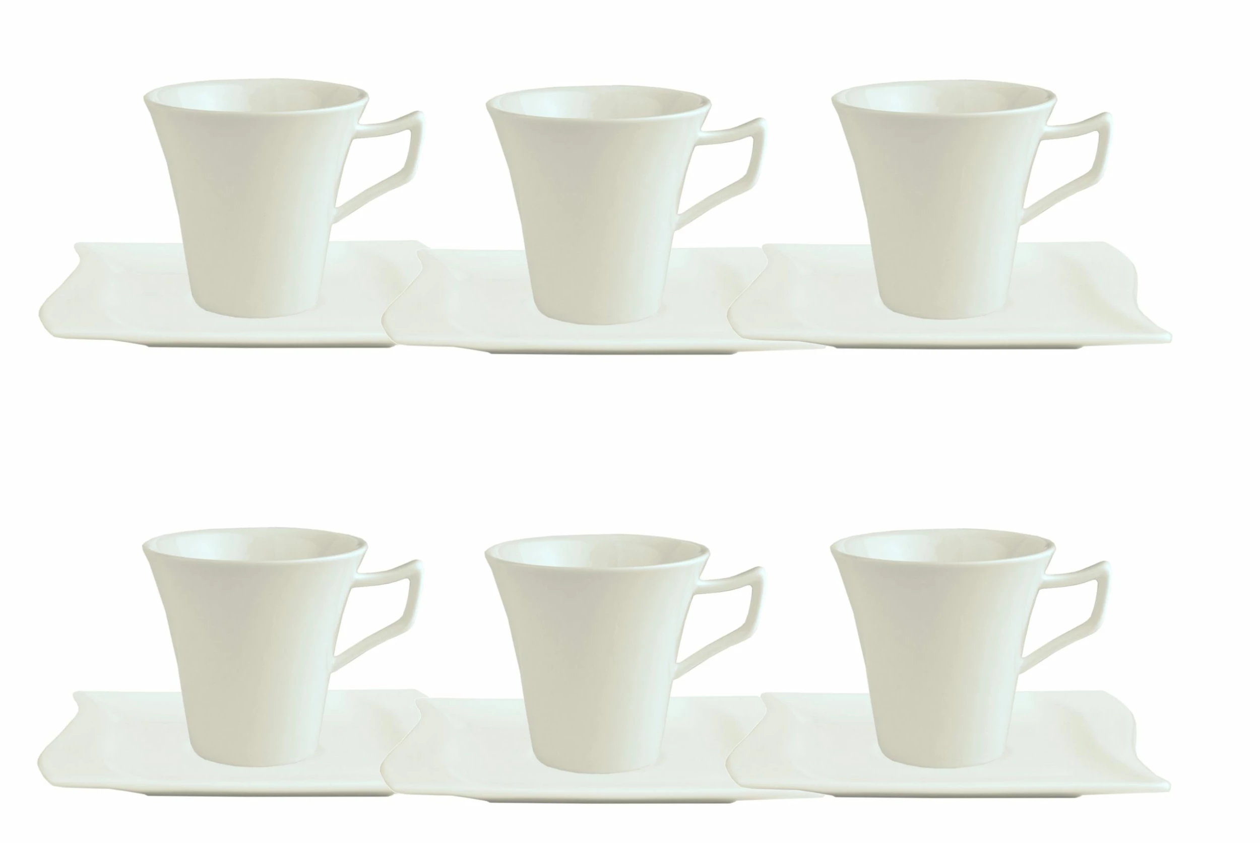 Null 6er Set Kaffeetasse 20cl Und Kaffeeuntertasse 14,5cm Donna - Weißes Porzellan Mit Linien- Dekor In Schwarz, Grau Und Grün 7 Null 6er Set Kaffeetasse 20cl Und Kaffeeuntertasse 14,5cm Donna - Weißes Porzellan Mit Linien- Dekor In Schwarz, Grau Und Grün – Bild 5