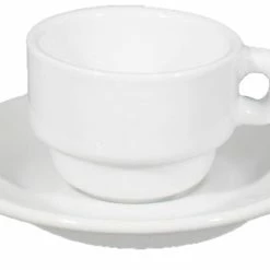 Null 72 X Roma Uni Obertasse Stapelbar 8cl * - Weiß -