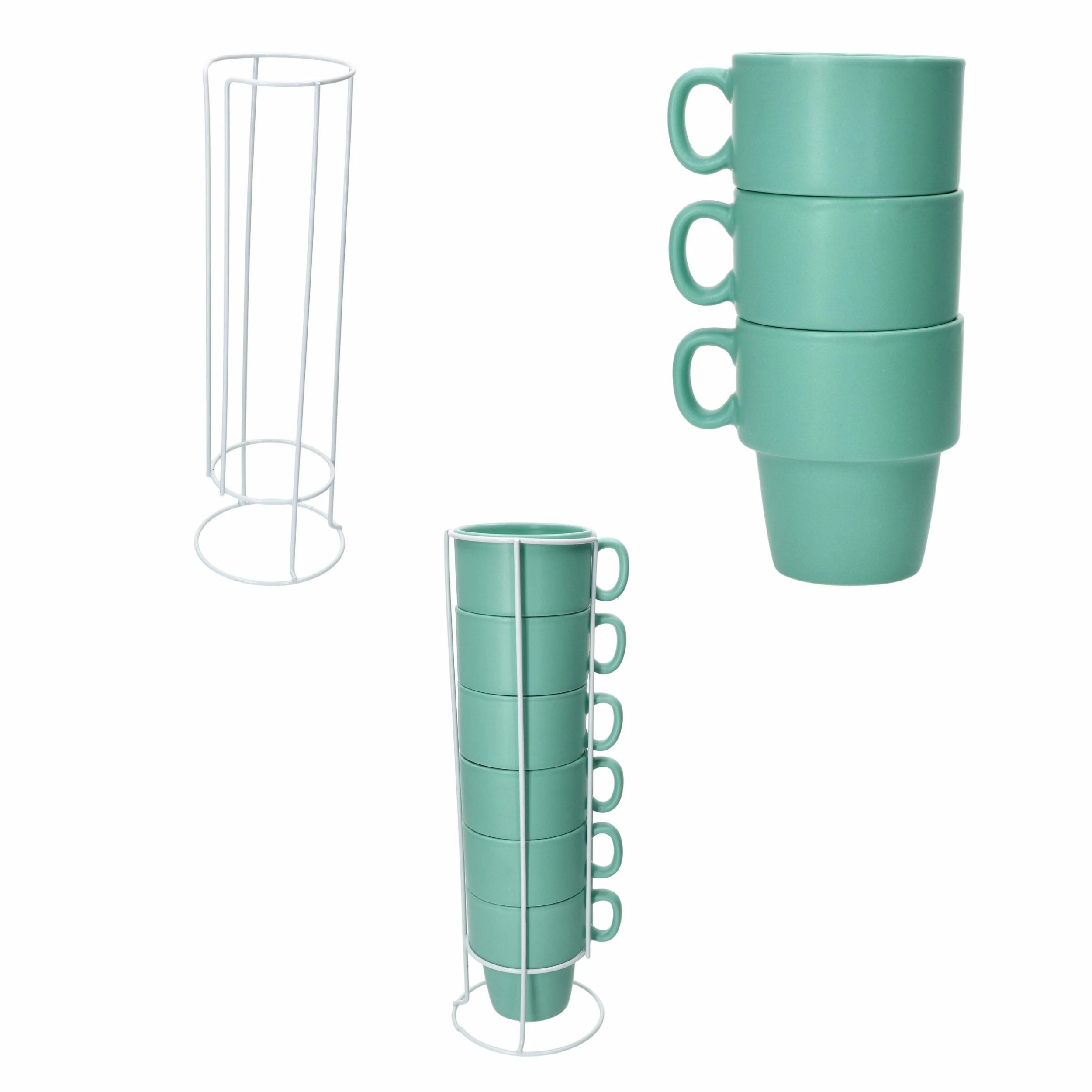 Null 6er Set Kaffeebecher Mit Ständer Stata 250ml Mint Tasse Henkel Porzellan Stapelbar 8 Null 6er Set Kaffeebecher Mit Ständer Stata 250ml Mint Tasse Henkel Porzellan Stapelbar – Bild 6