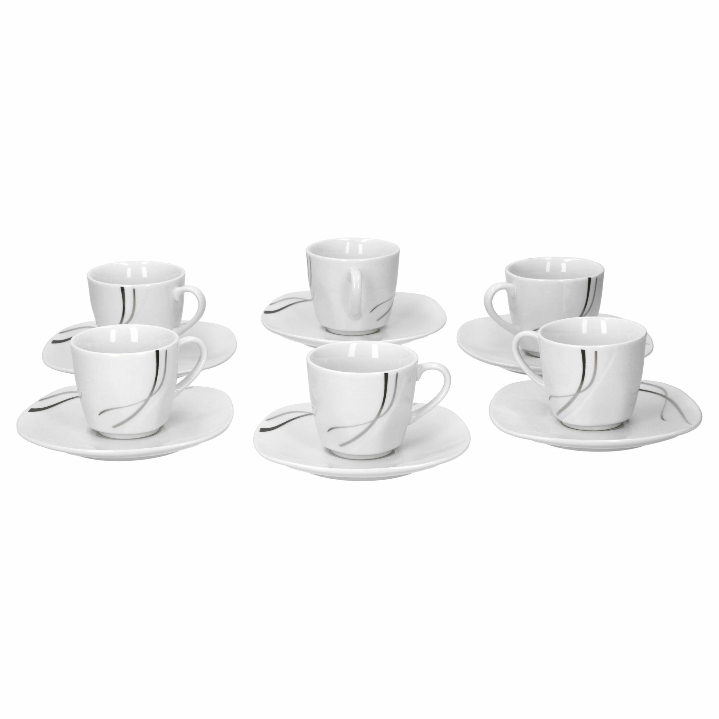 Null 6er Set Espressotasse Mit Untertasse Black Flower 6 Null 6er Set Espressotasse Mit Untertasse Black Flower – Bild 4
