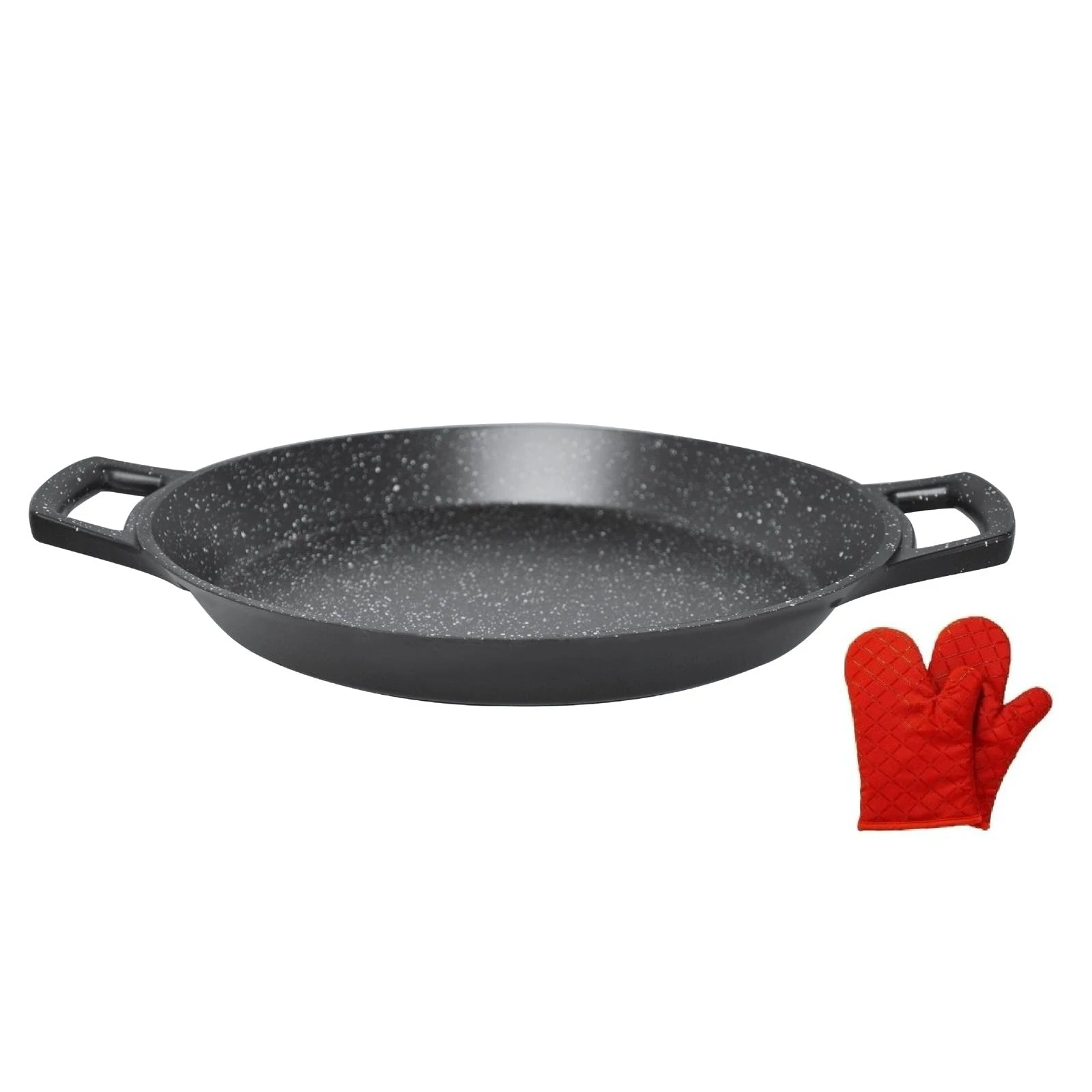 Null 40 Cm Paella-Pfanne Bräter Bratpfanne Servierpfanne Schmorpfanne Induktion 3 Null 40 Cm Paella-Pfanne Bräter Bratpfanne Servierpfanne Schmorpfanne Induktion